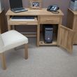 Mobel Oak Single Pedestal Computer Desk
