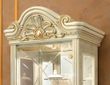 Camel Leonardo Ivory Gloss and Gold Italian 1 Door Vitrine