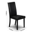 2 x Hudson Black Faux Leather Dining Chair