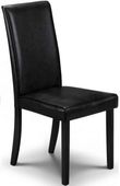 2 x Hudson Black Faux Leather Dining Chair