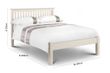 Barcelona White Slatted Bed - Sizes Available