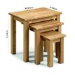 Coxmoor Oak Nest of 3 Tables