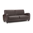 Vivo Brown Faux Leather 3 Seater Sofa