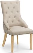 2 x Loire Oatmeal Fabric Dining Chair