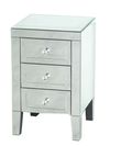 Lucia Mirrored 3 Drawer Bedside Cabinet