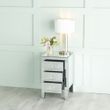 Lucia Mirrored 3 Drawer Bedside Cabinet