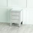 Lucia Mirrored 3 Drawer Bedside Cabinet