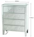 Lucia Mirrored 3+2 Drawer Chest