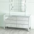 Lucia Mirrored 6 Drawer Wide Chest