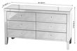 Lucia Mirrored 6 Drawer Wide Chest