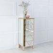 Casablanca Mirrored Gold Trim 5 Drawer Narrow Chest