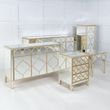 Casablanca Mirrored Gold Trim 5 Drawer Narrow Chest