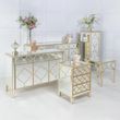 Casablanca Mirrored Gold Trim 5 Drawer Narrow Chest