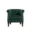 Freya Green Velvet Fabric Accent Chair