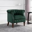 Freya Green Velvet Fabric Accent Chair