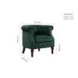 Freya Green Velvet Fabric Accent Chair