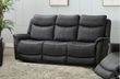 Arizona Grey Fabric 3 Seater Recliner Sofa