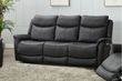 Arizona Grey Fabric 3 Seater Electric Recliner Sofa