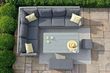 Maze Ascot Grey Rattan Rising Table Corner Garden Dining Set