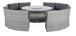 Maze Ascot Grey Rattan Sofa Round Rising Table Garden Dining Set