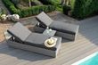 Maze Ascot Grey Rattan Garden Sun Lounger Set