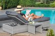 Maze Ascot Grey Rattan Garden Sun Lounger Set