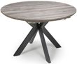 Manhattan Grey 4-6 Seater Oval Extending Dining Table with Black Spider Legs Base