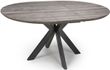 Manhattan Grey 4-6 Seater Oval Extending Dining Table with Black Spider Legs Base