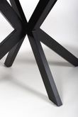 Manhattan Grey 6-8 Seater Extending Dining Table with Black Spider Legs Base