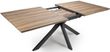 Manhattan Walnut 6-8 Seater Extending Dining Table with Black Spider Legs Base