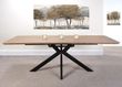 Manhattan Walnut 6-8 Seater Extending Dining Table with Black Spider Legs Base