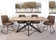 Manhattan Walnut 6-8 Seater Extending Dining Table with Black Spider Legs Base