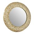Templar Brass Pebble Effect Round Wall Mirror