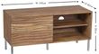 Clearance - Wave Mango Wood TV Unit, Natural Ripple Pattern 100cm Wide, Stand Upto 32in Plasma - 1 Door with 2 Shelf - Brand New Item