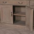 White Cedar Wood Extra Large Curved Display Cabinet with Ladder