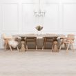 Rustic Mango Wood 10 Seater Double Pedestal Dining Table - 240cm