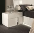 Alf Italia Canova White Gloss Bedside Cabinet - LHF