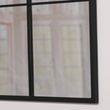 Black Metal Square Window Mirror - 60cm x 60cm
