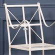 2 x Distressed Cream Metal Garden Chair