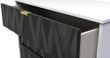 Diamond Black and White 4 Drawer Chest with Gold Hairpin Legs
