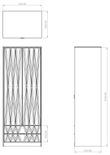 Diamond Black and White 2 Door 2 Drawer Tall Wardrobe