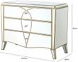 Pristina Champagne Mirrored 3 Drawer Chest