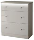 Lumiere Cashmere Gloss 3 Drawer Deep Chest