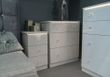 Lumiere White Gloss 3 Drawer Bedside Cabinet