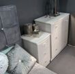 Lumiere White Gloss 3 Drawer Bedside Cabinet