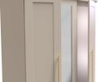 Haworth Cashmere 3 Door Tall Triple Wardrobe - 1 Mirror