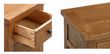 Original Rustic Oak 3 Drawer Single Dressing Table Set