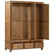Original Rustic Oak 3 Door Triple Wardrobe