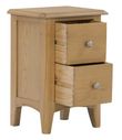 Kilkenny Oak 2 Drawer Narrow Bedside Cabinet