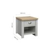 Highgate Grey Painted 1 Drawer Lamp Table